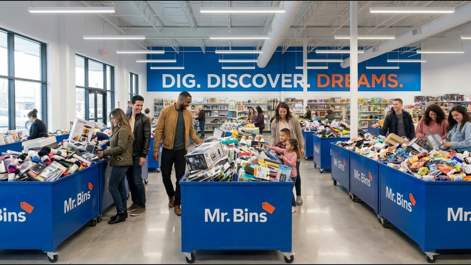 Inside the Mr. Bins store